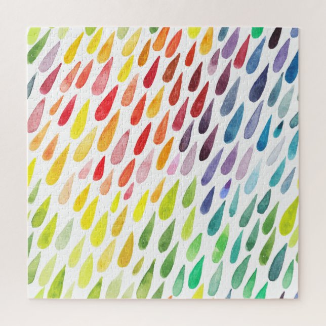 Colourful Watercolor Splash Set Jigsaw Puzzle (Vertical)