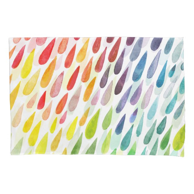 Colourful Watercolor Splash Set Pillowcase (Front)