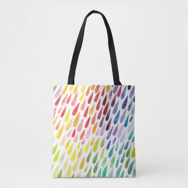 Colourful Watercolor Splash Set Tote Bag (Front)