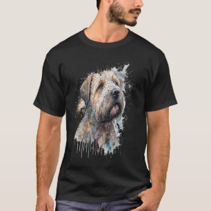 Colourful watercolor splash Soft coated wheaten te T-Shirt