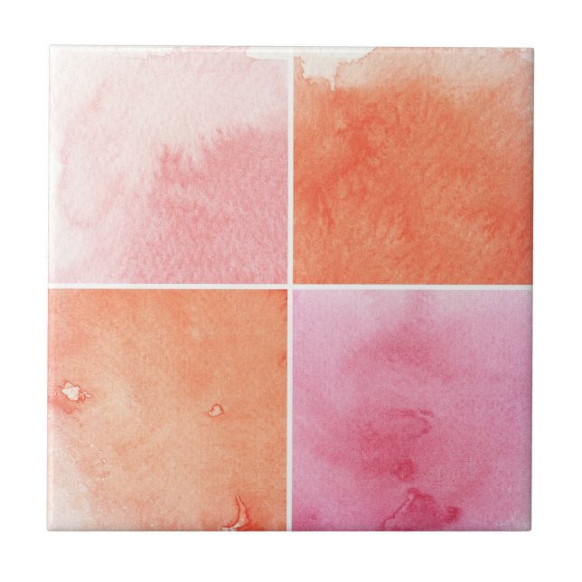 colourful watercolor tile (Front)