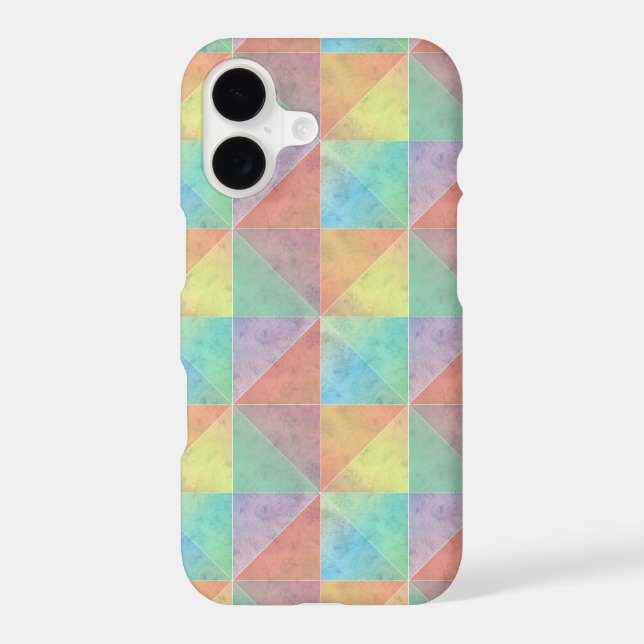 Colourful Watercolor Triangles Pattern (Back)