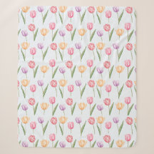 Colourful Watercolor Tulips Flower Pattern