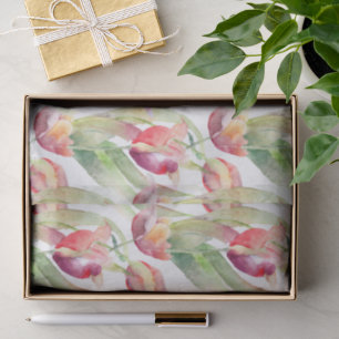 Colourful Watercolor Tulips Pattern Tissue Paper