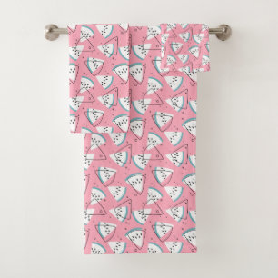 Colourful Watercolor Watermelons Bath Towel Set