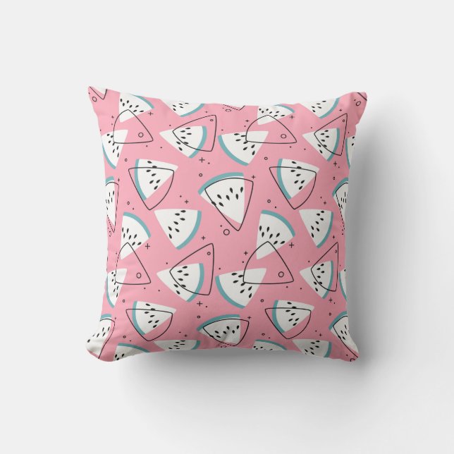 Colourful Watercolor Watermelons Cushion (Front)
