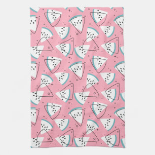 Colourful Watercolor Watermelons Tea Towel