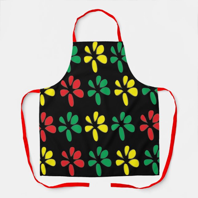 Colourful Watercolor Wildflower Floral      Apron (Front)