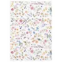 Colourful Watercolor Wildflower Floral Garden