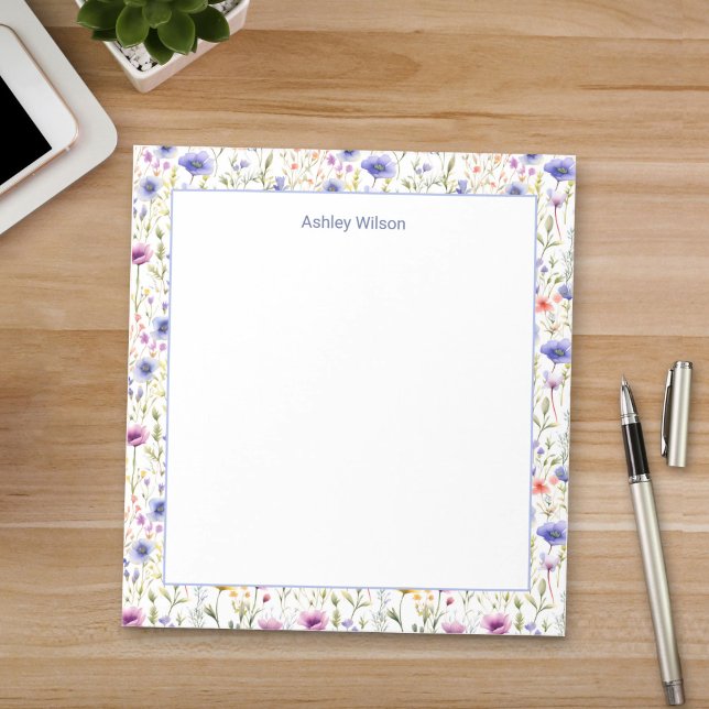 Colourful Watercolor Wildflower Floral Notepad (Creator Uploaded)