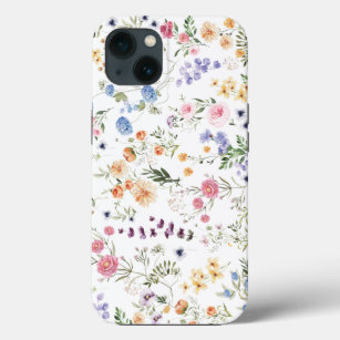 Colourful Watercolor Wildflower Meadow Case-Mate iPhone Case