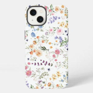 Colourful Watercolor Wildflower Meadow iPhone 13 Case