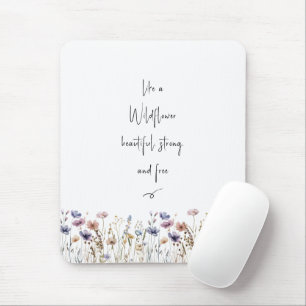 Colourful Watercolor Wildflower Mouse Mat