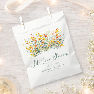 Colourful Watercolor Wildflower Seed Wedding Favour Bags