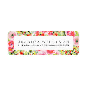 Colourful Watercolors Flowers Collage