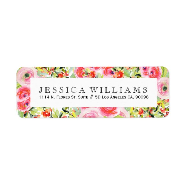 Colourful Watercolors Flowers Collage (Front)