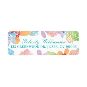 Colourful Watercolour Botanical Florals & Leaves