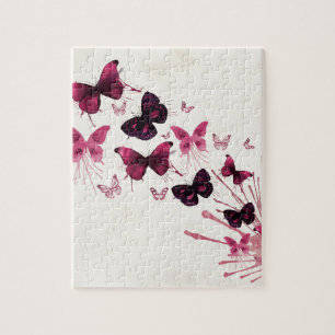 Colourful Watercolour Butterflies Jigsaw Puzzle