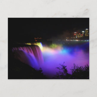 Colourful waterfall postcard