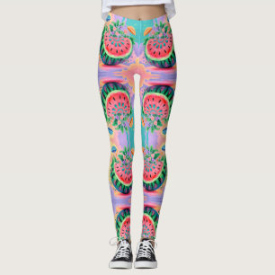 Colourful watermelon leggings