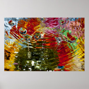 Colourful Waters Abstract Photography Poster