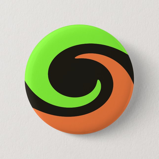 colourful wave 6 cm round badge (Front)