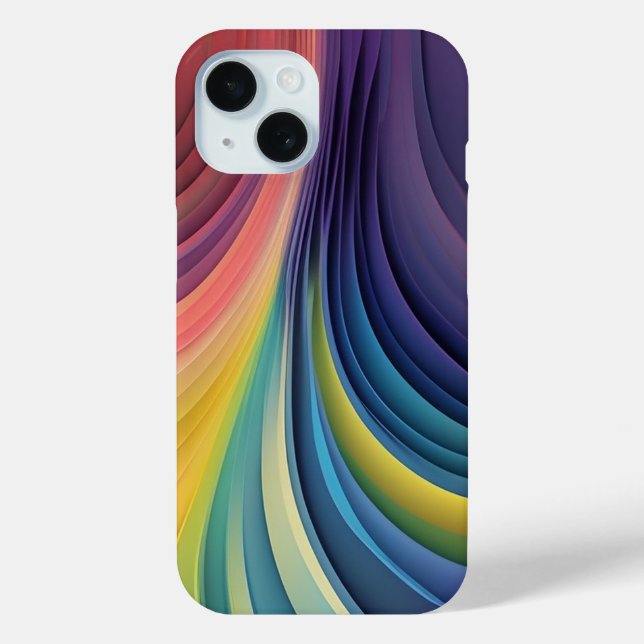 Colourful Wave Abstract Art Case-Mate iPhone Case (Back)