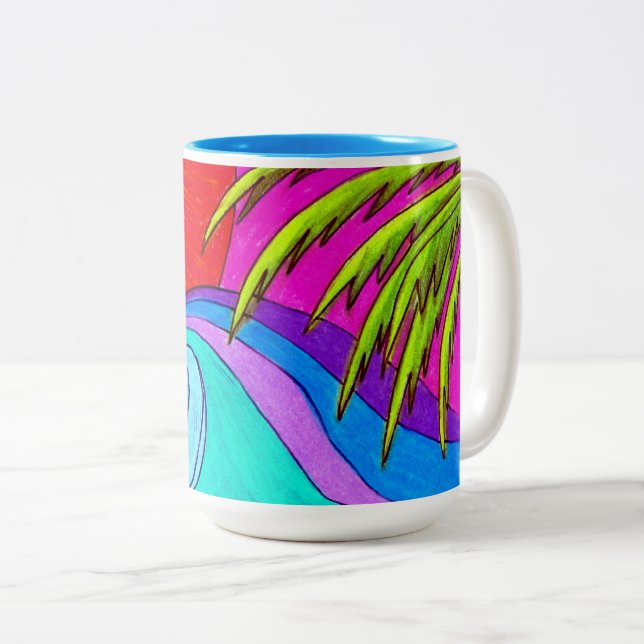 Colourful Wave Coffee Mug (Front Right)