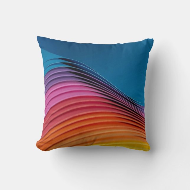 Colourful Wave Cushion (Front)