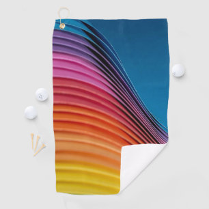 Colourful Wave  Golf Towel