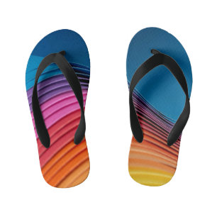 Colourful Wave Kid's Flip Flops