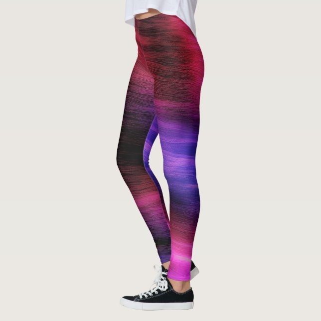 Colourful Wave Pattern Leggings (Left)