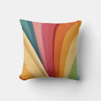 Colourful waves and shapes in design cushion