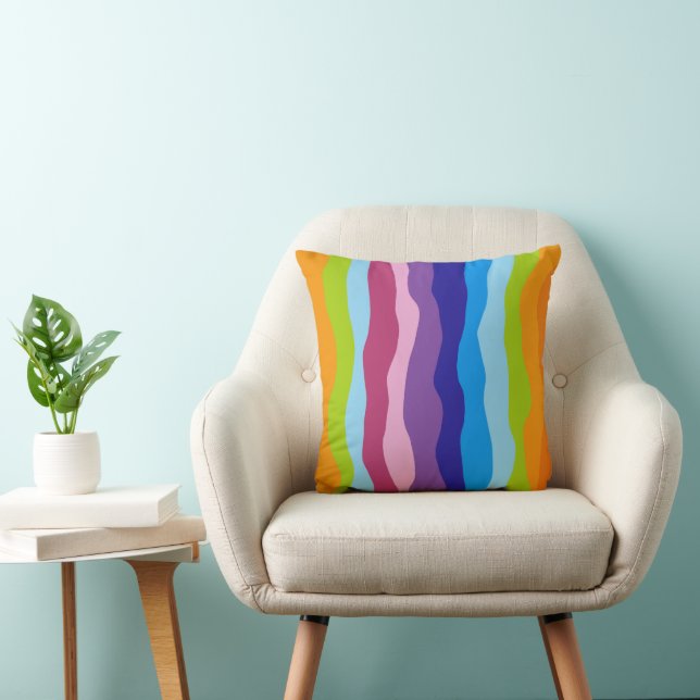 Colourful Waves Cushion (Chair)
