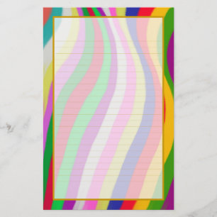 Colourful Waves Fine Lined Stationery