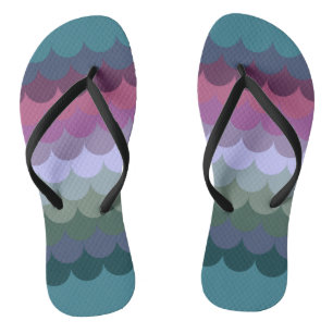 Colourful Waves Flip Flops