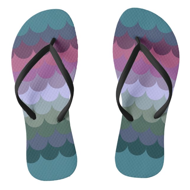 Colourful Waves Flip Flops (Footbed)