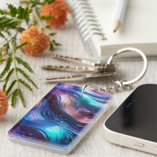 Colourful Waves Key Ring