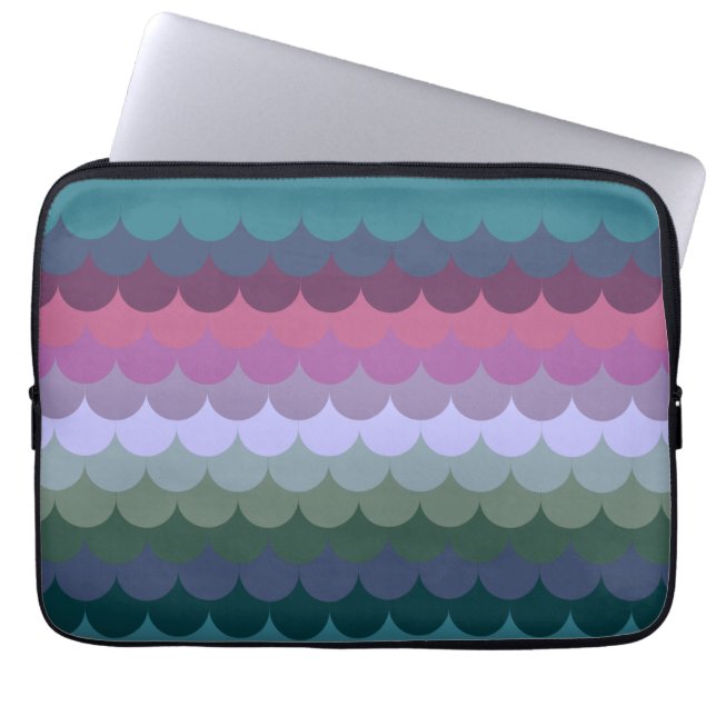 Colourful Waves Laptop Sleeve (Front)
