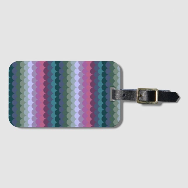 Colourful Waves Luggage Tag (Front Horizontal)