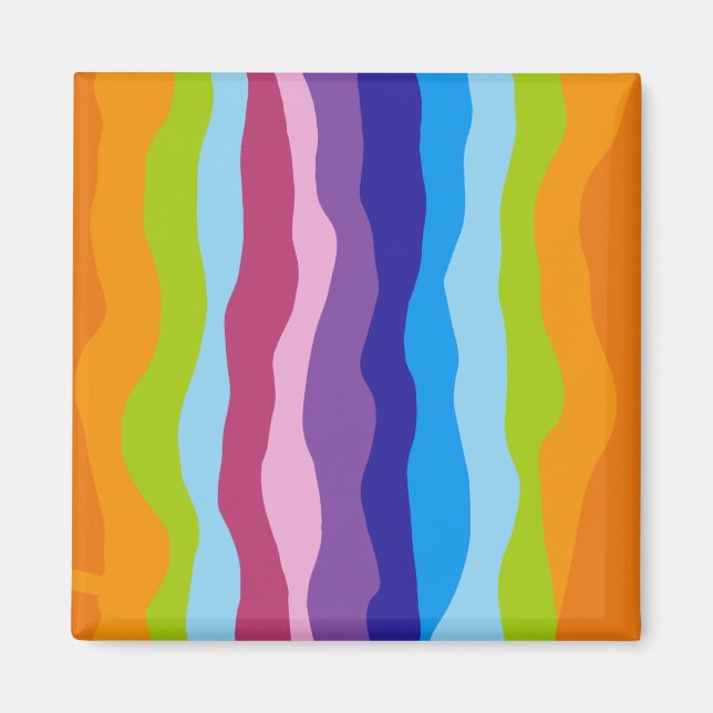 Colourful waves magnet (Front)
