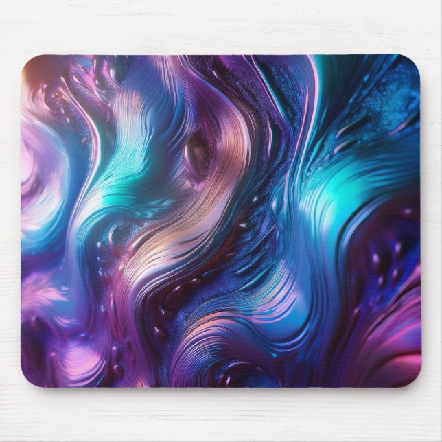 Colourful Waves Mouse Mat (Front)