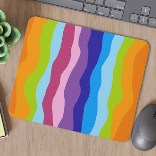 Colourful Waves Mouse Mat