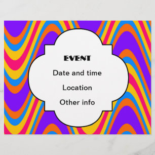 Colourful waves pattern flyer