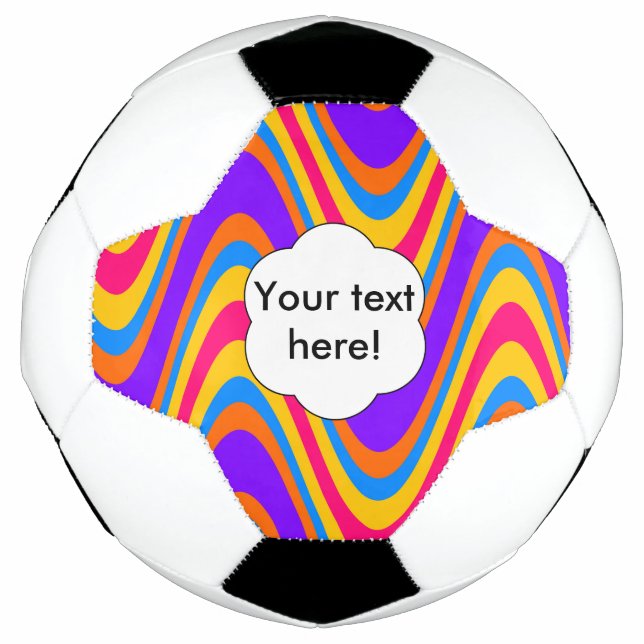 Colourful waves pattern football (Front)