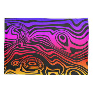 Colourful Waves Pillow Case - Choose Colour