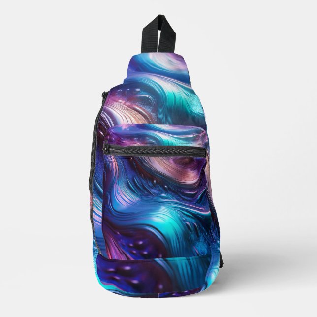 Colourful Waves Sling Bag (Front)