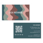 Colourful Waves Stripes QR Code Social Media Chic