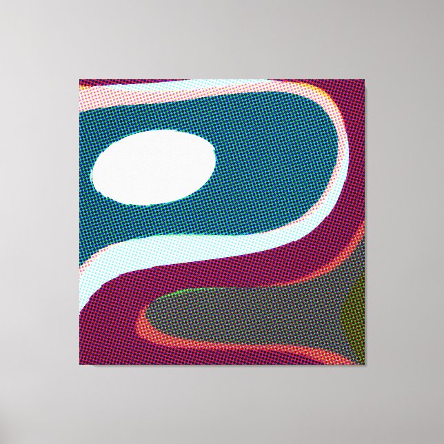 Colourful Wavy Abstract 612 Canvas Print (Front)