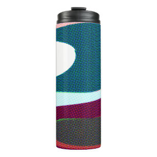 Colourful Wavy Abstract 612 Thermal Tumbler